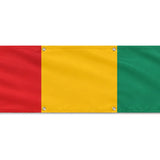 Drapeau guinée polyester résistant usage extérieur 8 œillets