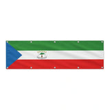 Drapeau de la Guinée équatoriale grand format XL en polyester avec dix œillets