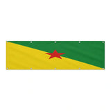 Drapeau de la Guyane grand format XL en polyester avec dix œillets