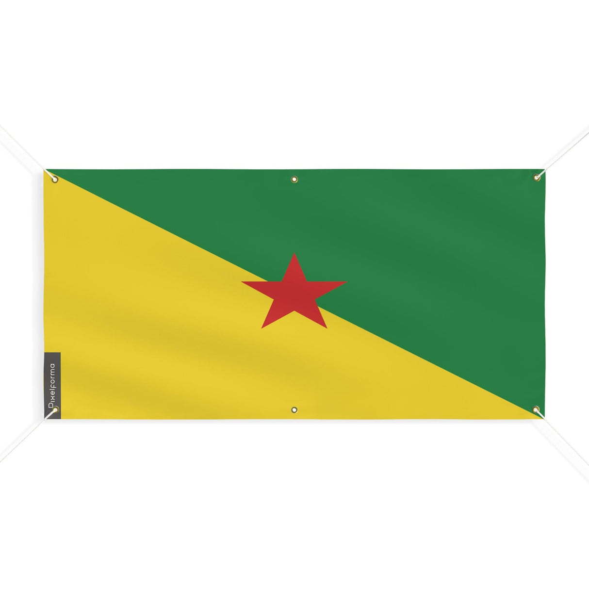 Drapeau de la Guyane 6 Oeillets en plusieurs tailles - Pixelforma 