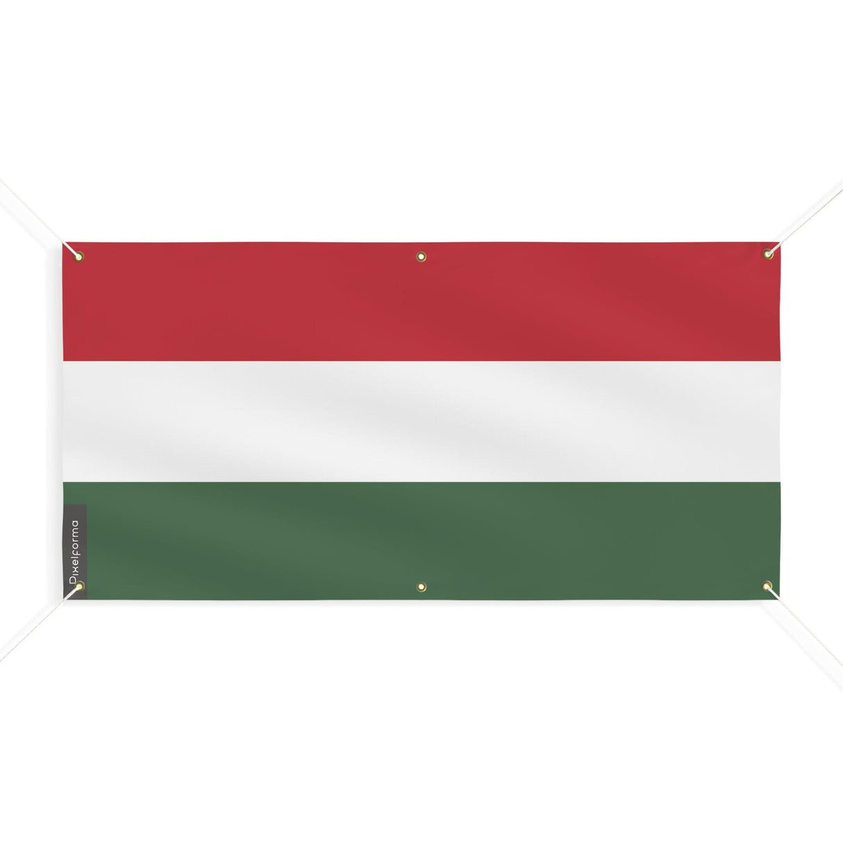 Drapeau de la Hongrie 6 Oeillets en plusieurs tailles - Pixelforma 