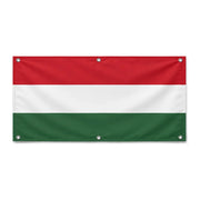 Drapeau hongrie en polyester résistant avec 6 œillets