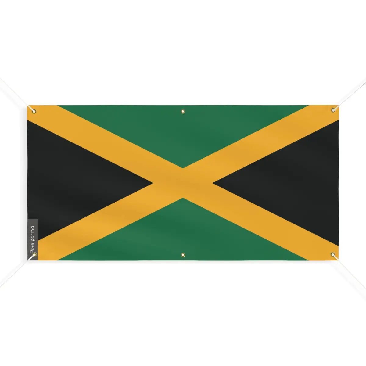 Drapeau de la Jamaïque 6 Oeillets en Plusieurs Tailles (M) - Pixelforma 