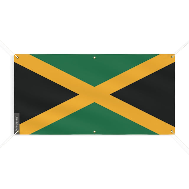 Drapeau de la Jamaïque 6 Oeillets en plusieurs tailles - Pixelforma 