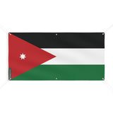 Drapeau de la Jordanie 6 Oeillets en plusieurs tailles - Pixelforma 