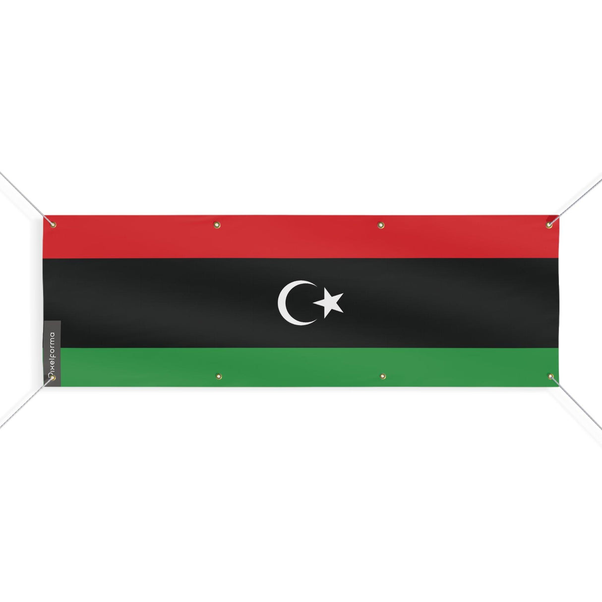 Drapeau de la Libye 8 Oeillets en plusieurs tailles - Pixelforma 