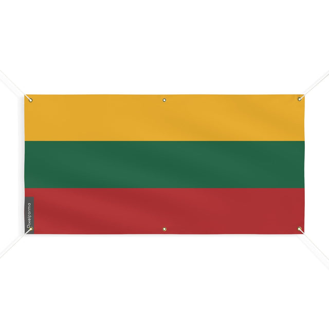 Drapeau de la Lituanie 6 Oeillets en plusieurs tailles - Pixelforma 