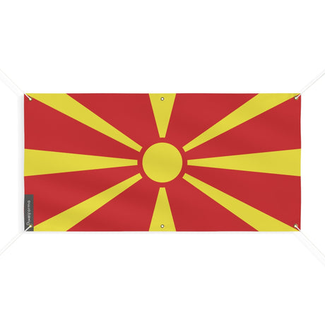 Drapeau de la Macédoine du Nord 6 Oeillets en plusieurs tailles - Pixelforma 