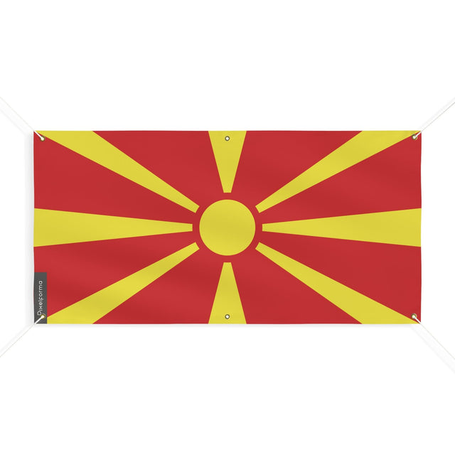 Drapeau de la Macédoine du Nord 6 Oeillets en plusieurs tailles - Pixelforma 