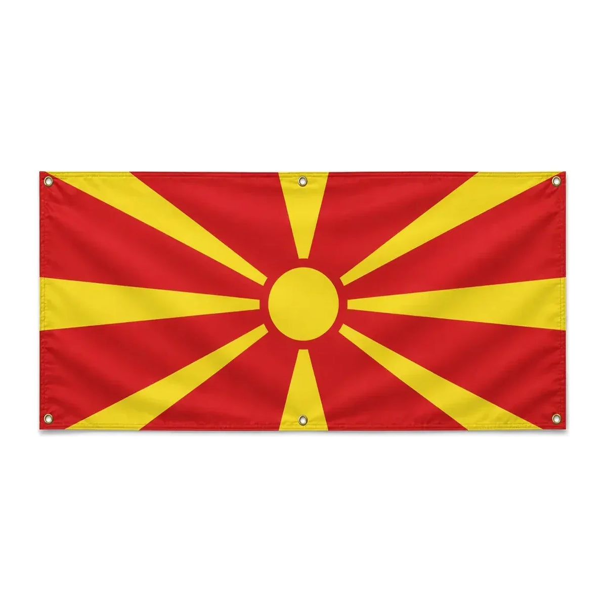 Drapeau macédoine du nord polyester résistant intempéries