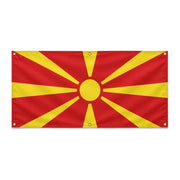 Drapeau macédoine du nord polyester résistant intempéries