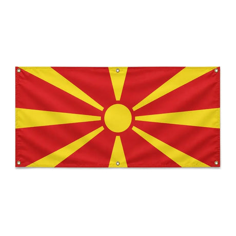 Drapeau macédoine du nord polyester résistant intempéries