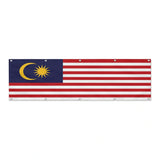 Drapeau de la Malaisie grand format XL en polyester avec dix œillets