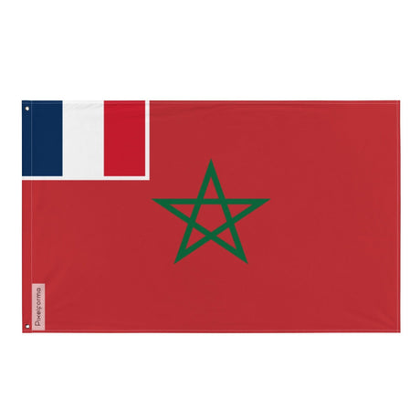 Drapeau de la Marine Marchande du Maroc (1919-1946) en plusieurs tailles 100 % polyester Imprimer avec Double ourlet - Pixelforma 