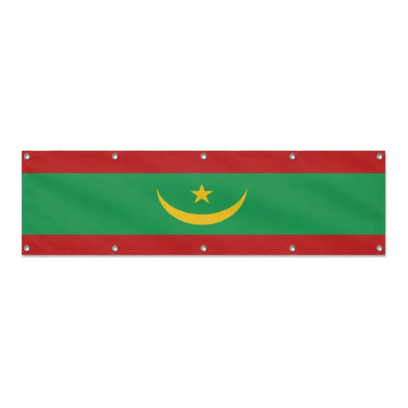 Drapeau de la Mauritanie grand format XL en polyester avec dix œillets