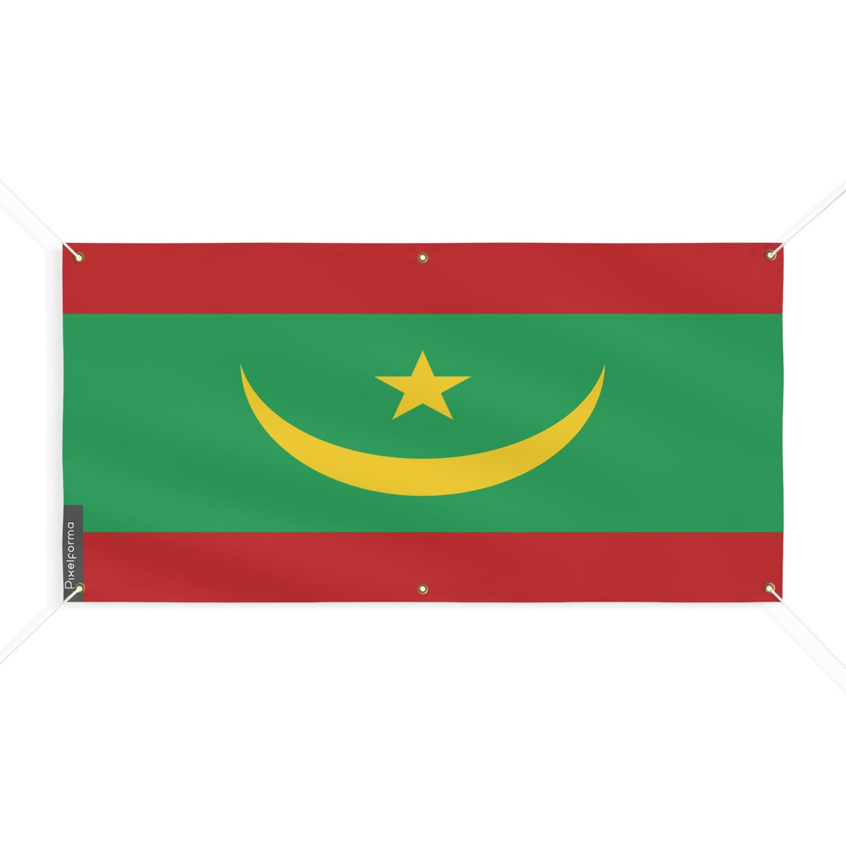 Drapeau de la Mauritanie 6 Oeillets en plusieurs tailles - Pixelforma 