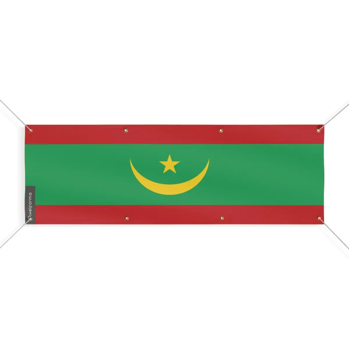 Drapeau de la Mauritanie 8 Oeillets en Plusieurs Tailles (L) - Pixelforma 