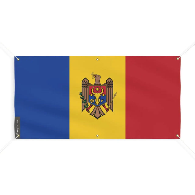 Drapeau de la Moldavie 6 Oeillets en Plusieurs Tailles (M) - Pixelforma 