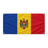 Drapeau moldavie polyester résistant œillets intempéries