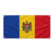 Drapeau moldavie polyester résistant œillets intempéries