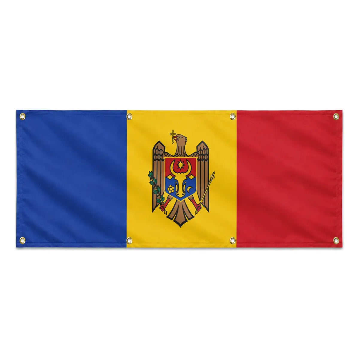 Drapeau moldavie en polyester résistant huit œillets