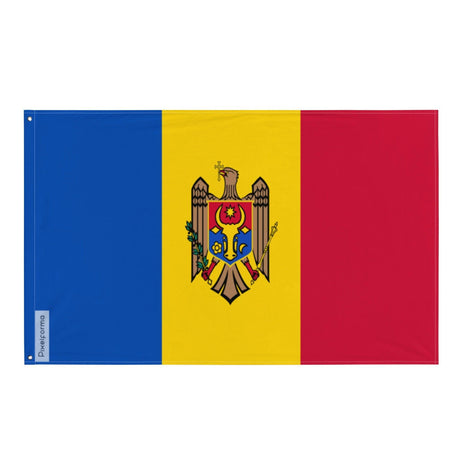 Drapeau de la Moldavie en plusieurs tailles 100 % polyester Imprimer avec Double ourlet - Pixelforma