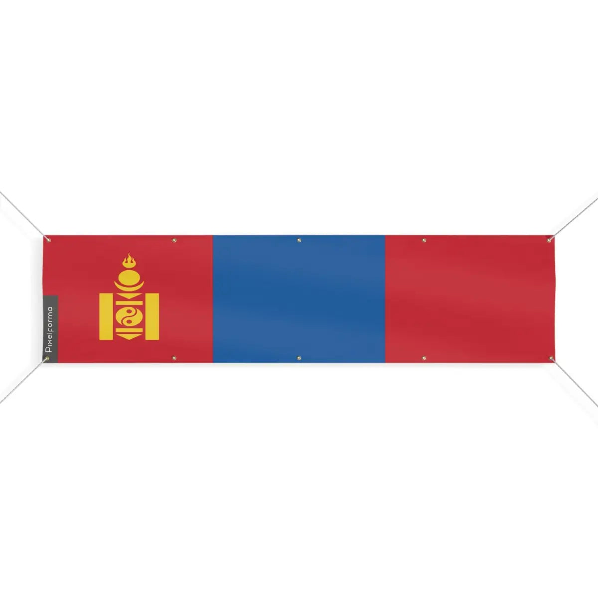 Drapeau de la Mongolie 10 Oeillets en Plusieurs Tailles (XL) - Pixelforma 