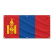Drapeau mongolie polyester résistant avec œillets robustes