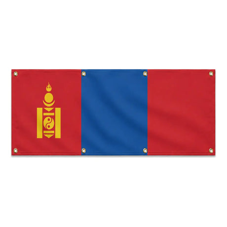 Drapeau mongolie en polyester résistant usage extérieur