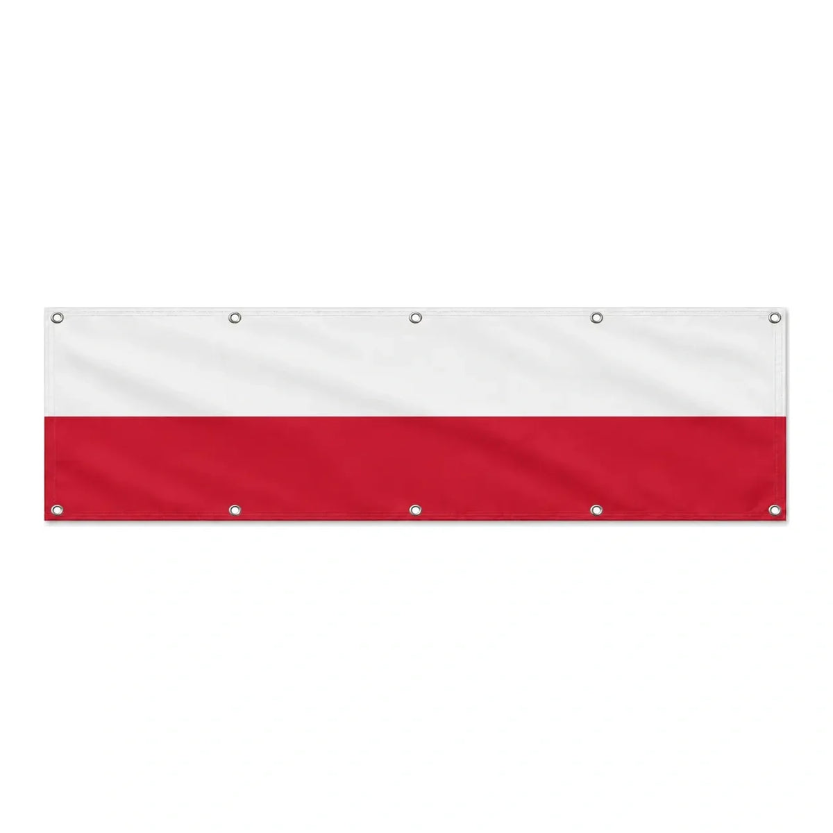 Drapeau de la Pologne grand format XL en polyester avec dix œillets