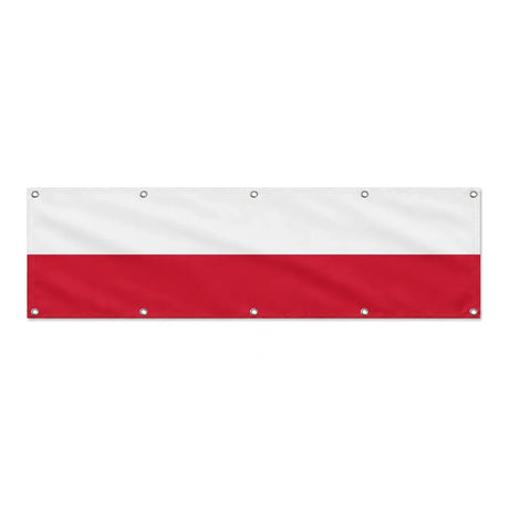Drapeau de la Pologne grand format XL en polyester avec dix œillets
