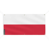 Drapeau de la pologne 6 oeillets en plusieurs tailles (m) - pixelforma