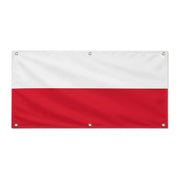 Drapeau pologne en polyester résistant avec œillets robustes