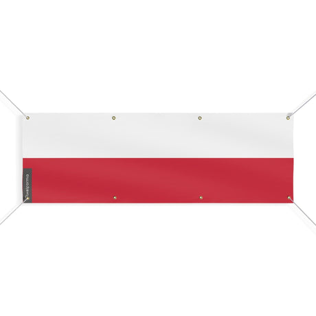 Drapeau de la Pologne 8 Oeillets en plusieurs tailles - Pixelforma 