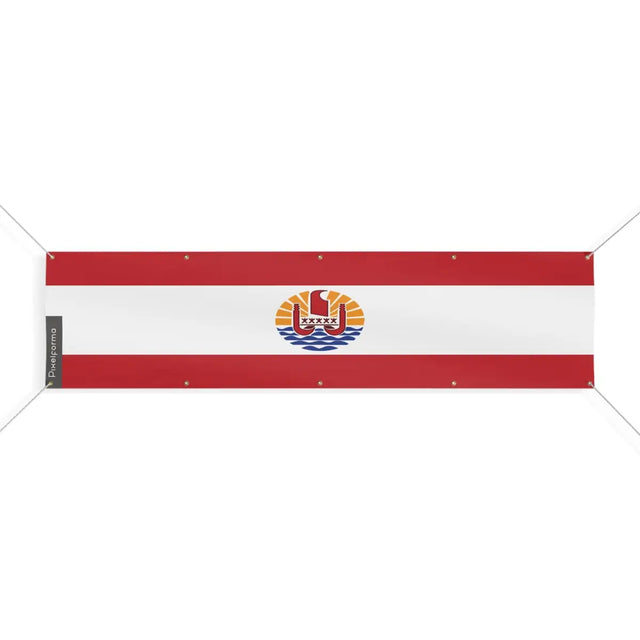 Drapeau de la Polynésie française 10 Oeillets en Plusieurs Tailles (XL) - Pixelforma 