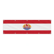 Drapeau de la Polynésie française grand format XL en polyester avec dix œillets