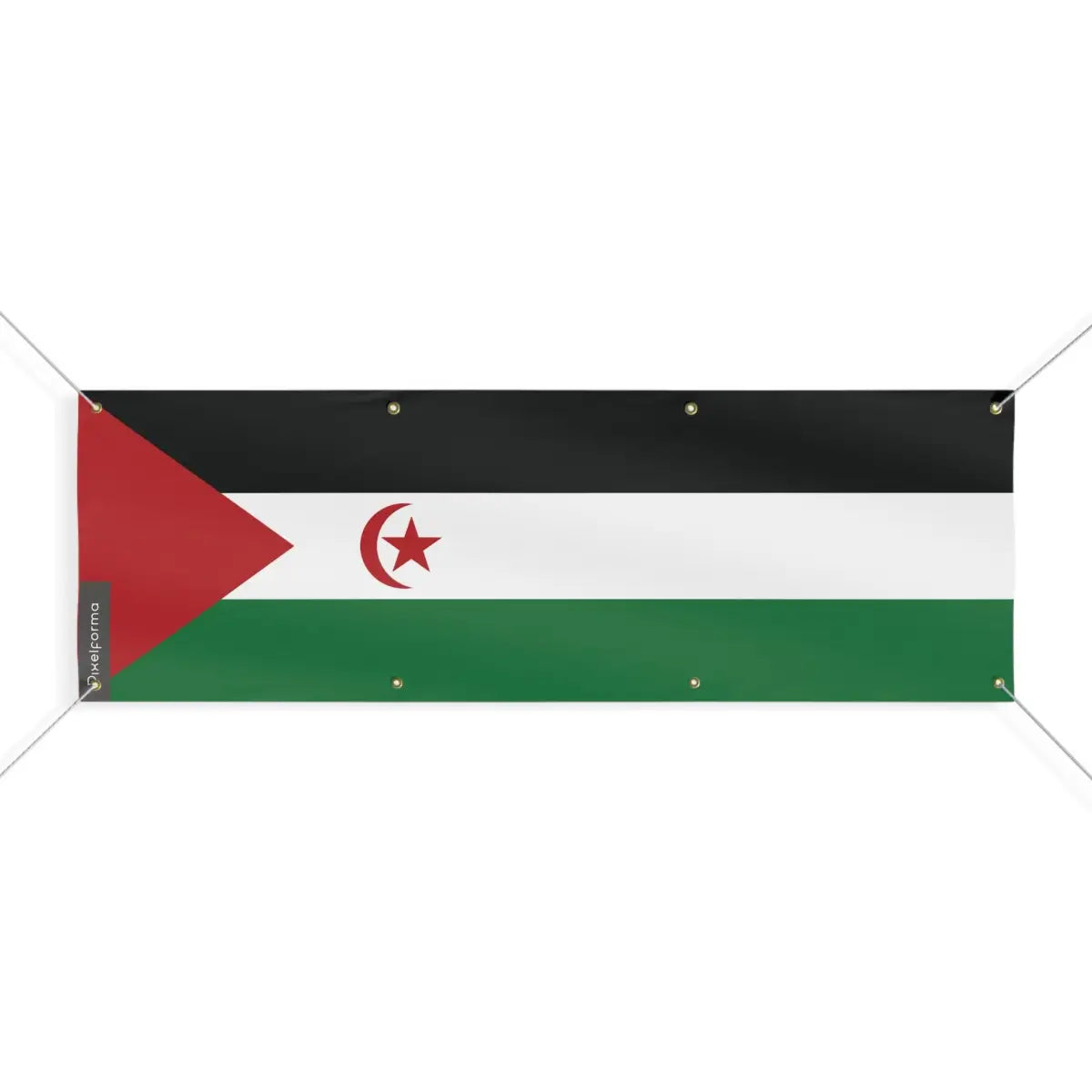 Drapeau de la République arabe sahraouie démocratique 8 Oeillets en Plusieurs Tailles (L) - Pixelforma 