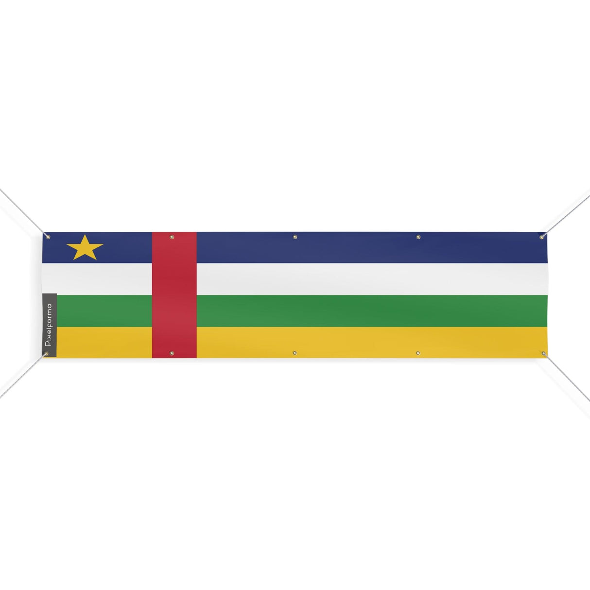 Drapeau de la République centrafricaine 10 Oeillets en Plusieurs Tailles (XL)