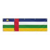 Drapeau de la République centrafricaine grand format XL en polyester avec dix œillets