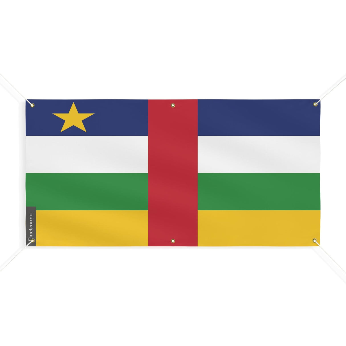 Drapeau de la République centrafricaine 6 Oeillets en plusieurs tailles - Pixelforma 