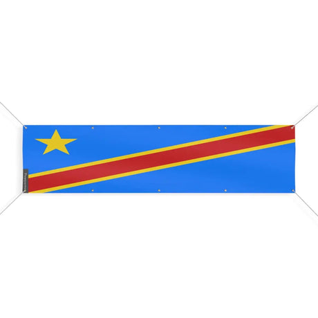 Drapeau de la république démocratique du Congo 10 Oeillets en Plusieurs Tailles (XL) - Pixelforma 