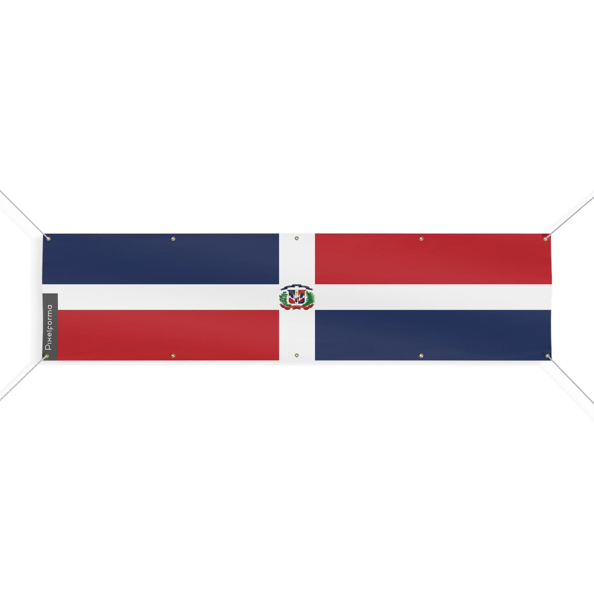 Drapeau de la République dominicaine 10 Oeillets en plusieurs tailles - Pixelforma 