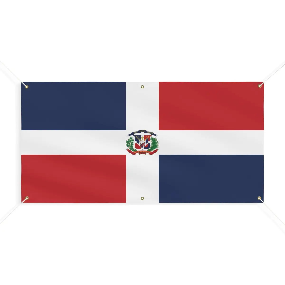 Drapeau de la République dominicaine 6 Oeillets en Plusieurs Tailles (M) - Pixelforma 