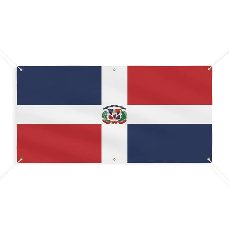 Drapeau de la République dominicaine 6 Oeillets en Plusieurs Tailles (M) - Pixelforma 