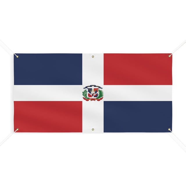 Drapeau de la République dominicaine 6 Oeillets en plusieurs tailles - Pixelforma 