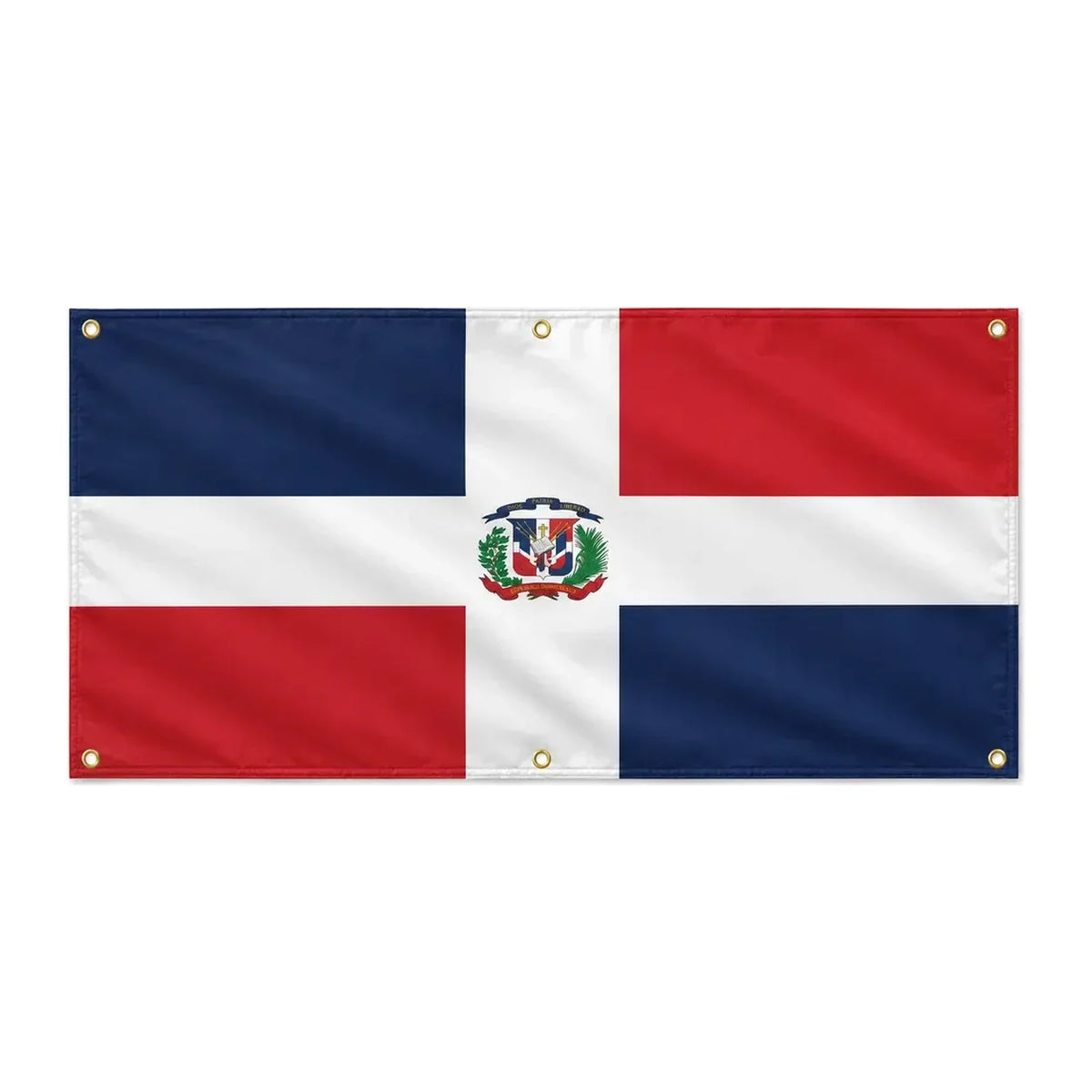 Drapeau république dominicaine polyester résistant intempéries