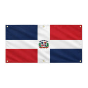 Drapeau république dominicaine polyester résistant intempéries