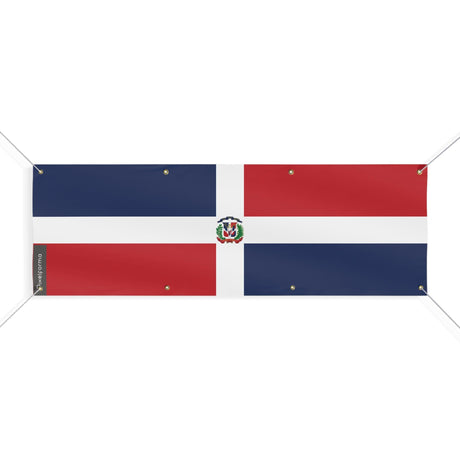 Drapeau de la République dominicaine 8 Oeillets en plusieurs tailles - Pixelforma 