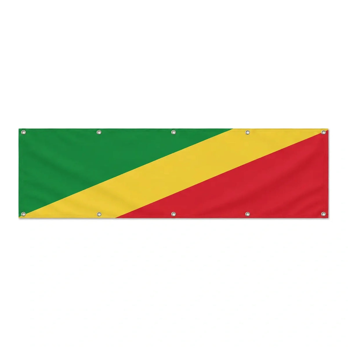 Drapeau de la république du Congo grand format XL en polyester avec dix œillets