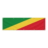 Drapeau de la république du Congo grand format XL en polyester avec dix œillets
